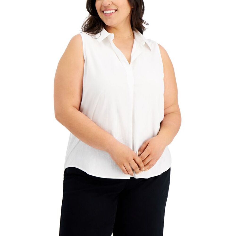 Style & Co Plus Size Woven Sleeveless Top
